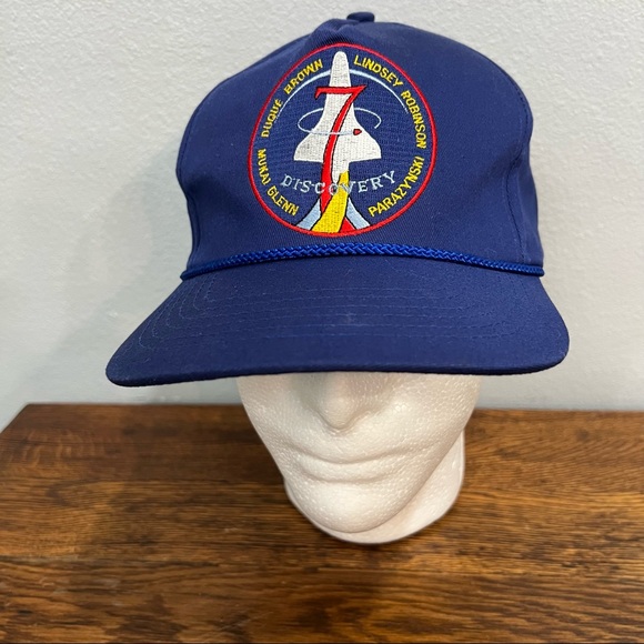 Shuttle Discovery Commemorative Baseball Cap John Glenn STS-95 Cotton Snapback - Picture 1 of 6
